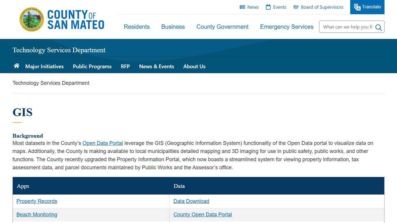 GIS County of San Mateo, CA